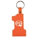 a orange 1-9/16 w x 2-9/16 h plastic number one key tag