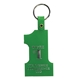 a neon green 1-9/16 w x 2-9/16 h plastic number one key tag