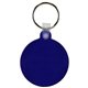 aerial view a trans. blue 2 diameter plastic circle key fob, image 1 of 2