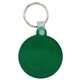 aerial view a trans. green 2 diameter plastic circle key fob, image 1 of 2