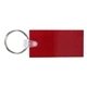 aerial view a trans. red 2-7/16 w x 1-1/4 h plastic rectangle key fob, image 1 of 2