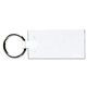 aerial view a clear 2-7/16 w x 1-1/4 h plastic rectangle key fob, image 1 of 2