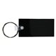 aerial view a black 2-7/16 w x 1-1/4 h plastic rectangle key fob, image 1 of 2