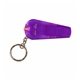 aerial view a translucent purple whistle / light key chain, image 1 of 2