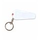 aerial view a solid white whistle / light key chain, image 1 of 3