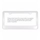 aerial view a white 2 holes license plate frame, image 1 of 2