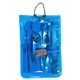 aerial view a translucent blue travel manicure set, image 1 of 2