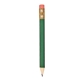 a dk. green round golf pencil with erasers