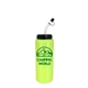 a neon yellow 32 oz sports bottle with flexible straw