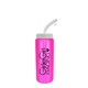 a neon pink 32 oz sports bottle with flexible straw