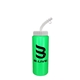 a neon green 32 oz sports bottle with flexible straw