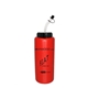 a red 32 oz grip bottle with flexible straw