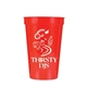 a red 22 oz custom smooth stadium cup