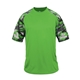 aerial view a lime/ lime camo badger - mens camo sport t - shirt, image 1 of 3