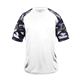 aerial view a white/ navy camo badger - mens camo sport t - shirt, image 1 of 3