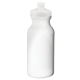 aerial view a translucent clear bike 20 oz sports water bottle with push pull lid, image 1 of 3
