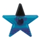 aerial view a translucent blue star shaped magnet clip, image 1 of 4