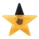 aerial view a translucent yellow star shaped magnet clip, image 1 of 3