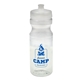 aerial view a clear/clear 24 oz bpa free bike bottle, image 1 of 2