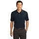 aerial view a midnight navy nike dri - fit classic polo, image 1 of 6