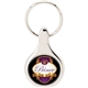 aerial view a silver apparier round keyring, image 1 of 5