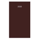 aerial view a standard leatherette burgundy monthly pocket planner, image 1 of 2