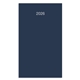 aerial view a standard leatherette navy monthly pocket planner, image 1 of 2