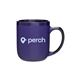 aerial view a matte cobalt blue/glossy cobalt blue 16 oz modelo mug - matte cobalt blue / glossy cobalt blue, image 1 of 6