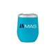 aerial view a matte aqua cece 12 oz copper vacuum insulated stainless steel tumbler, image 1 of 6