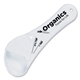 aerial view a white 5- in - one measuring spoon, image 1 of 2