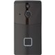 aerial view a black smart wifi video doorbell, image 1 of 4