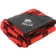 aerial view a red buffalo plaid ultra plush throw blanket, image 1 of 4