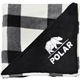 aerial view a white buffalo plaid ultra plush throw blanket, image 1 of 4