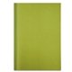 aerial view a green pms7495 perfect bound eco notebook, image 1 of 2
