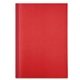 aerial view a red pms200 perfect bound eco notebook, image 1 of 2