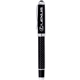 aerial view a black luna capped rollerball pen, image 1 of 5