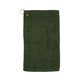 aerial view a hunter green fingertip towel dark colors, image 1 of 2
