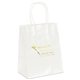 aerial view a white gloss paper amanda gift shopper 7.75 x 9.75 w / foil print, image 1 of 2