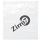 aerial view a white lo - density die cut handle bag 18x20x4 flexo ink imprint, image 1 of 2