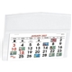 aerial view a white legacy desk calendars by triumph(r), image 1 of 4