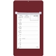 aerial view a maroon weekly memo calendar, image 1 of 2