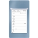 aerial view a metallic blue weekly memo calendar, image 1 of 2