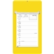 aerial view a yellow weekly memo calendar, image 1 of 2