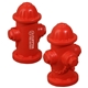 aerial view a red fire hydrant - stress reliever, image 1 of 2