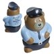 aerial view a blue/brown police bear - stress reliever, image 1 of 2