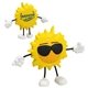 aerial view a yellow cool sun figure - stress reliever, image 1 of 2