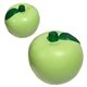 aerial view a green polyurethane apple stress reliever ball, image 1 of 2