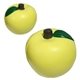 aerial view a yellow polyurethane apple stress reliever ball, image 1 of 2