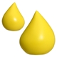 aerial view a yellow droplet stress reliever, image 1 of 2