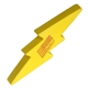 aerial view a yellow lightning bolt stress reliever, image 1 of 2